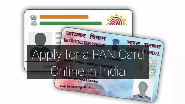 Apply for a PAN Card Online in India